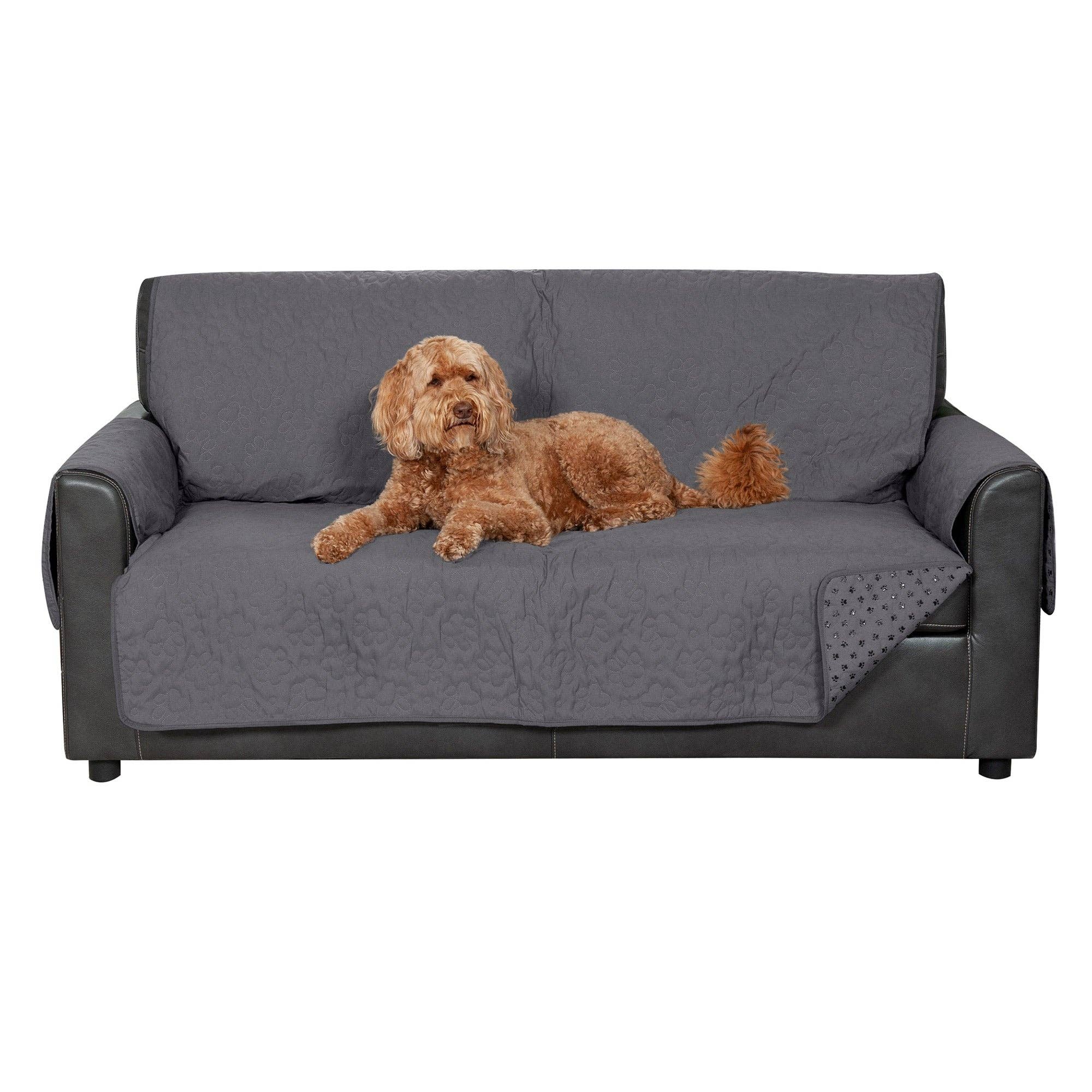 Non-Skid Back Waterproof Furniture Protector: Sofa / Gray