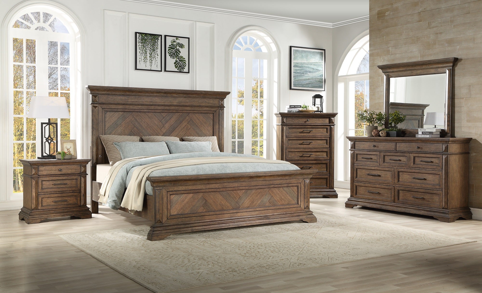 Mar Vista Walnut King Bedroom Set