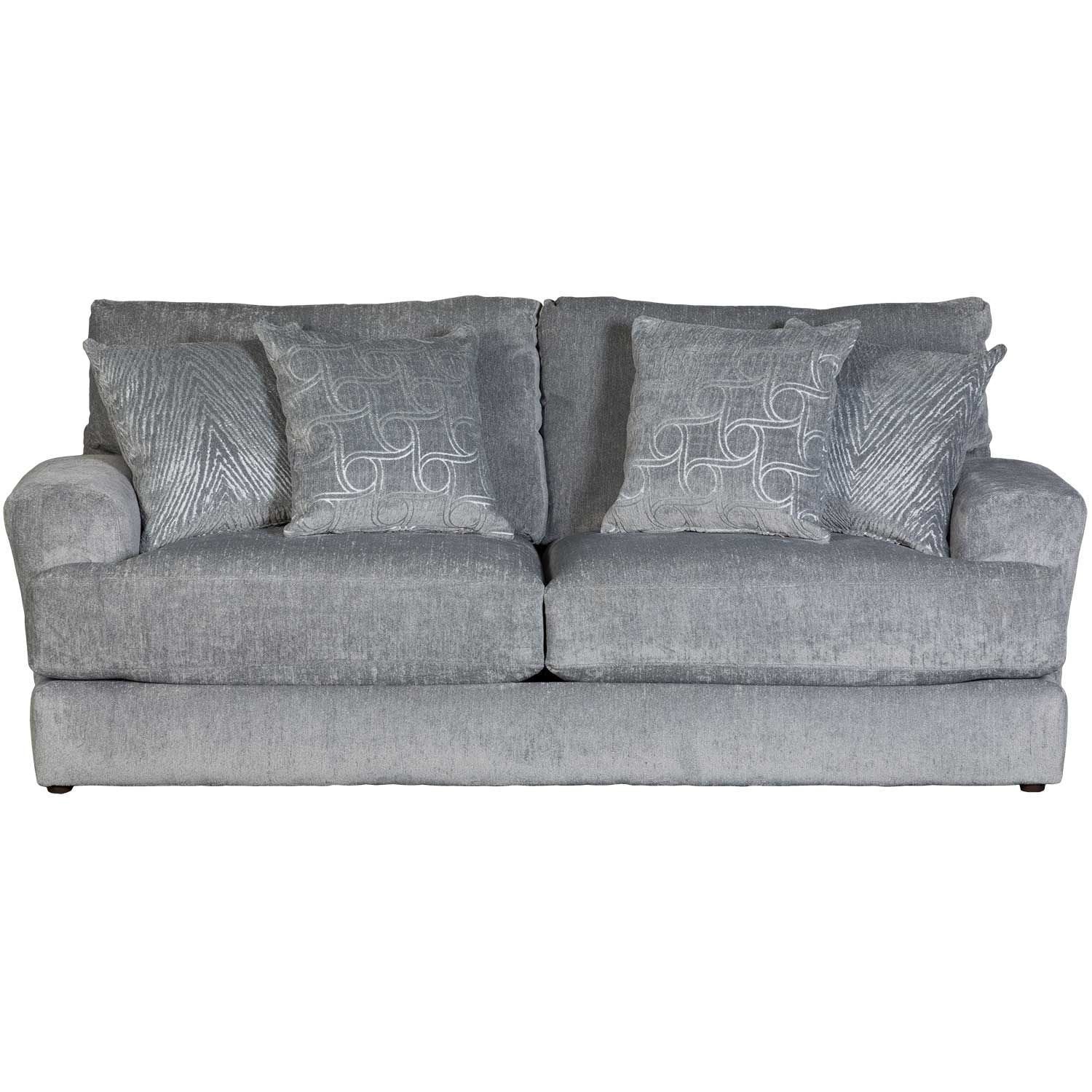 Cuddler Silver Gray Sofa and Loveseat