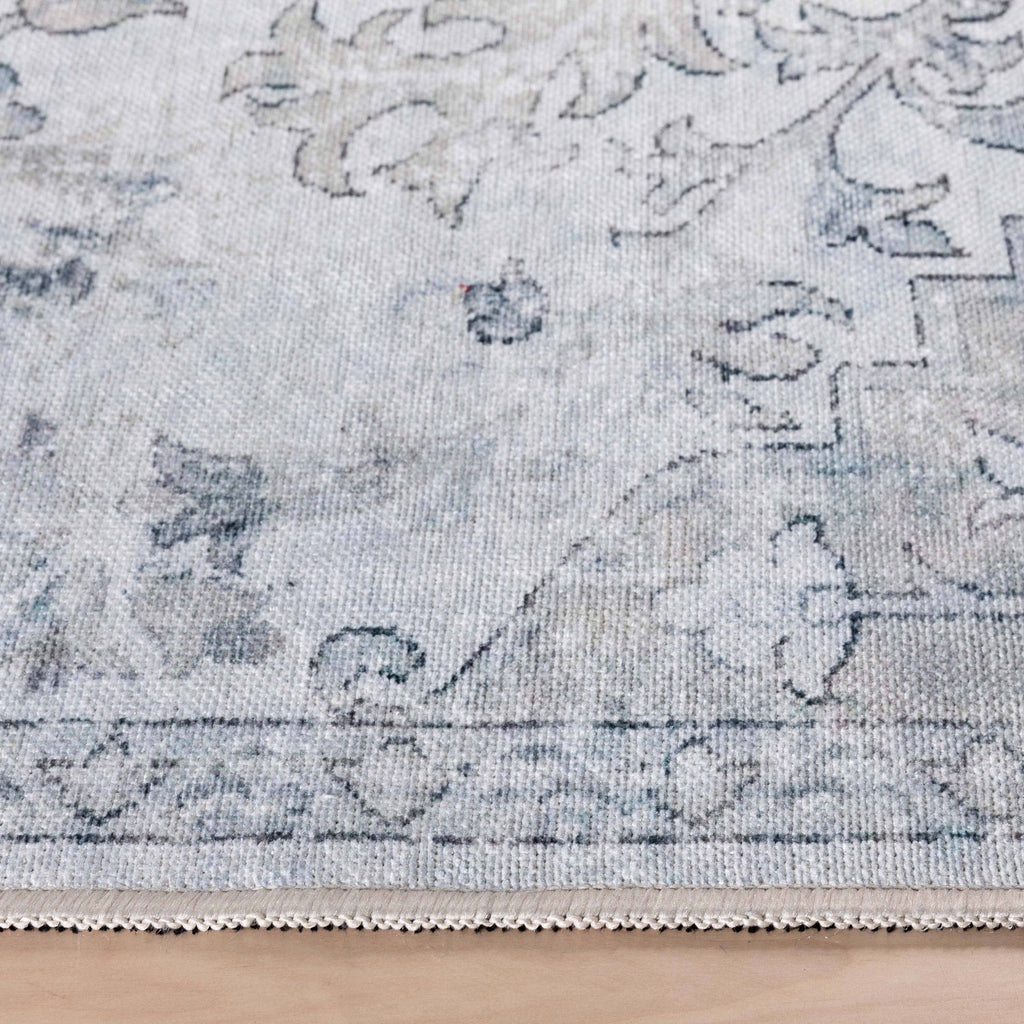 Blythe Vintage Bohemian Medallion Beige Flat-Weave Rug: 7'7 x 9'10