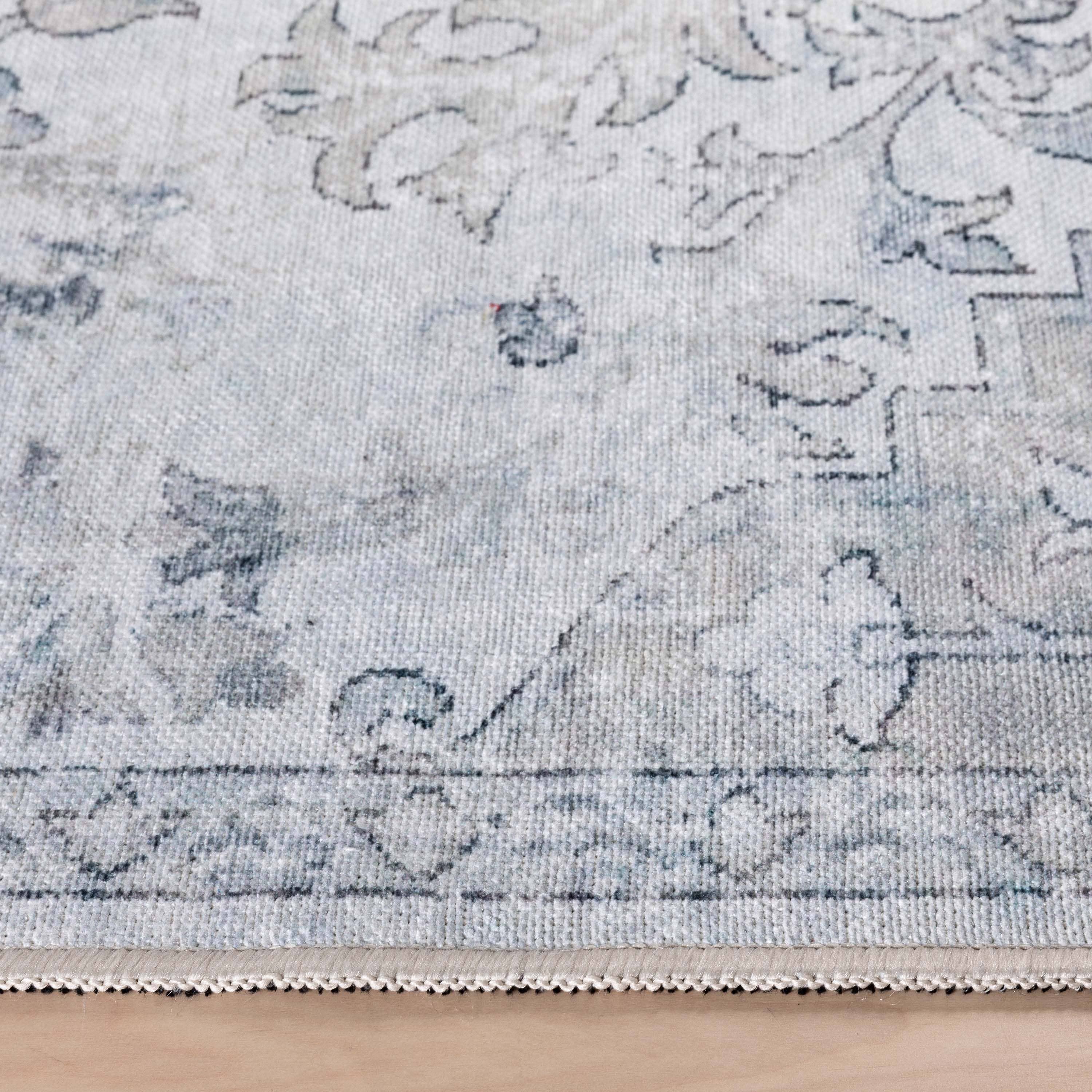 Blythe Vintage Bohemian Medallion Beige Flat-Weave Rug: 7'7 x 9'10