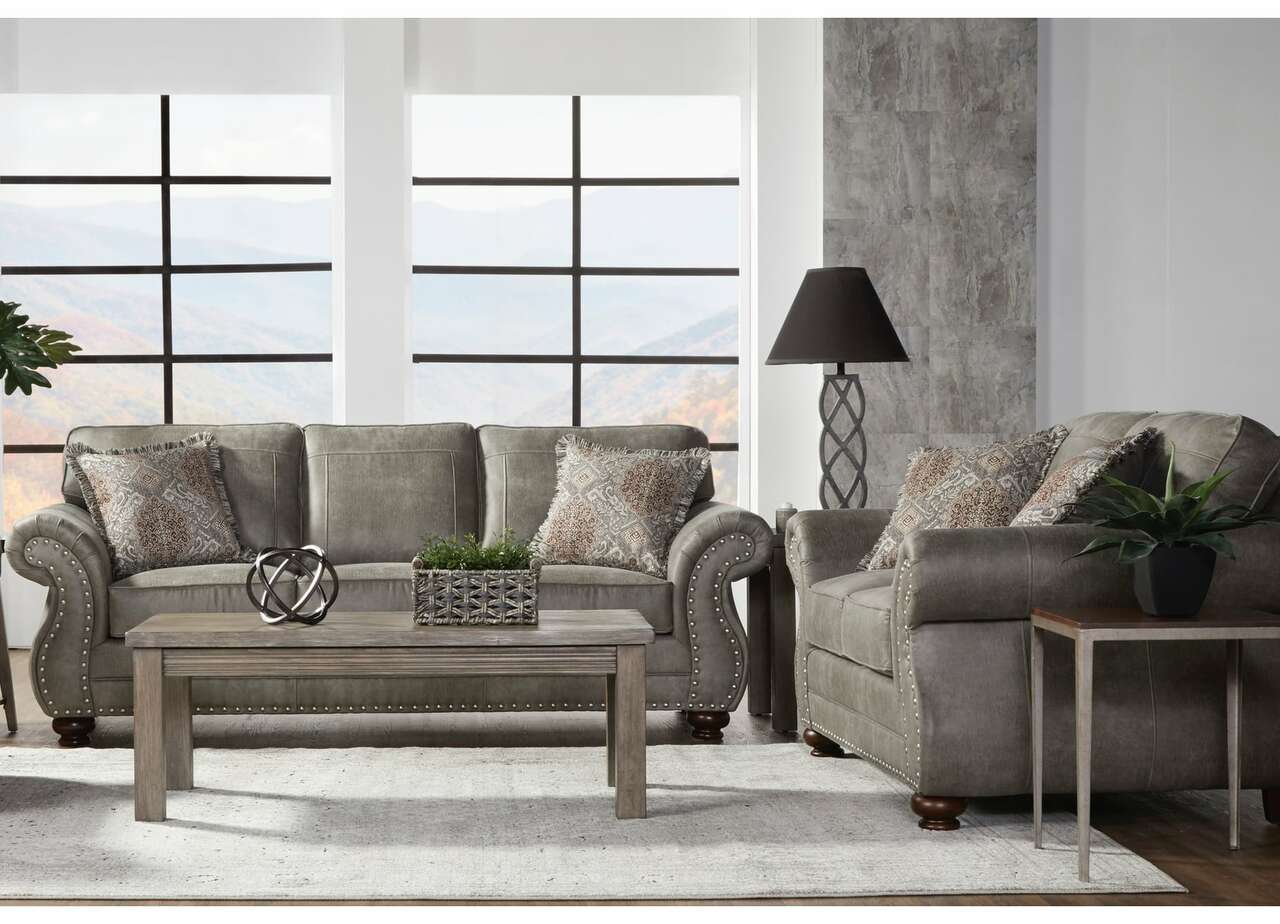 Bombay Gray Sofa and Loveseat
