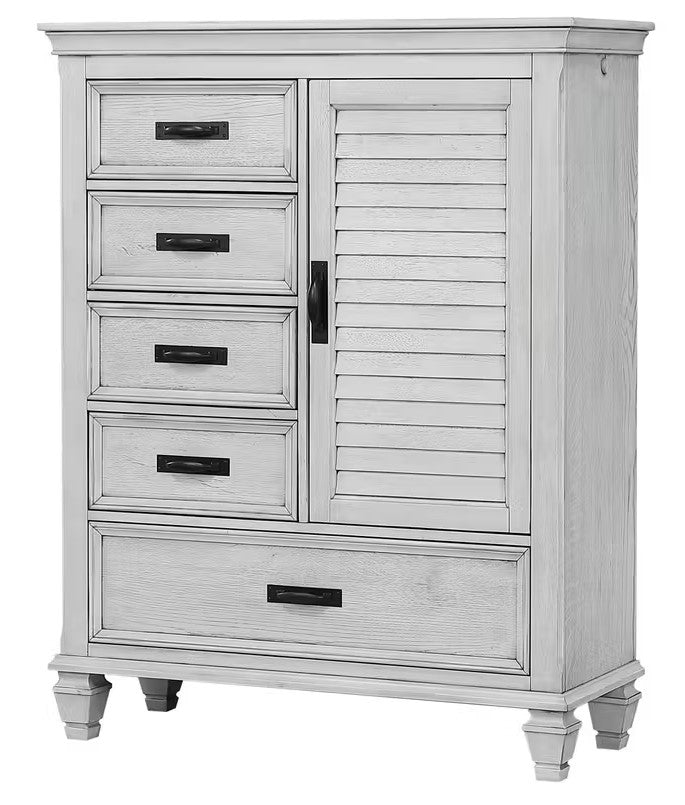 French Bungalow Storage Drawer Queen Bedroom Set