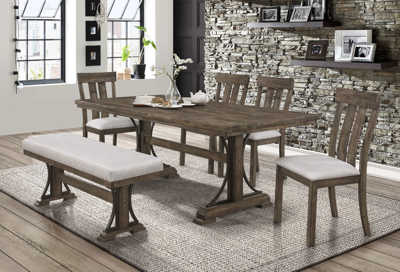 Quincy Butcher Block Dining Set
