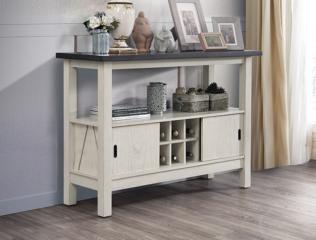 Farmhouse Chalk White and Gray Dining Set