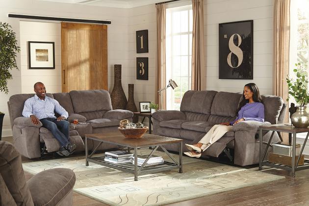 Catnapper Reyes Graphite Reclining Sofa and Loveseat