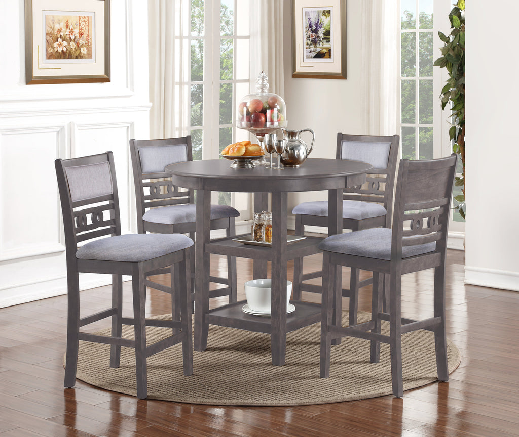 Gray Starburst Counter Dining Set