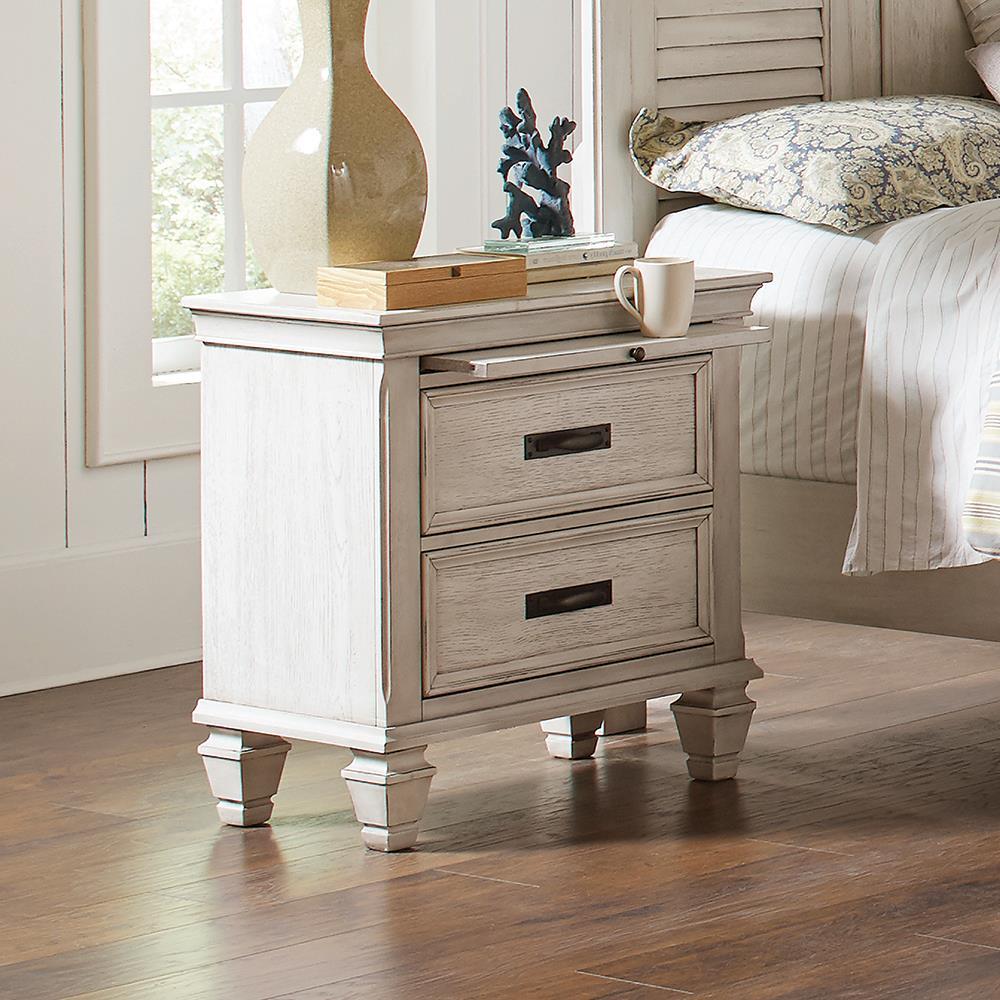 French Bungalow Storage Drawer Queen Bedroom Set
