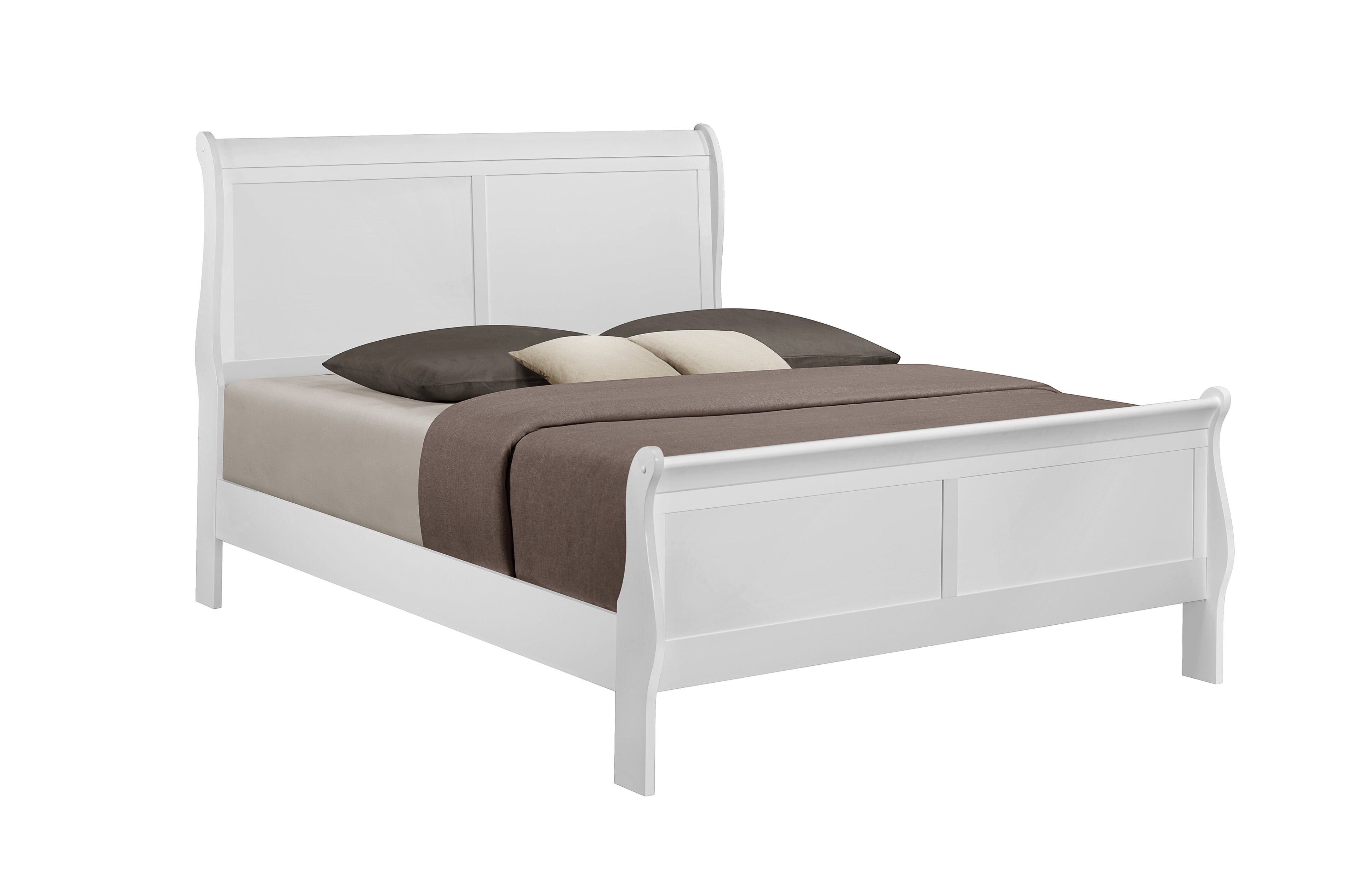 White Queen Size Sleigh Bedroom Set