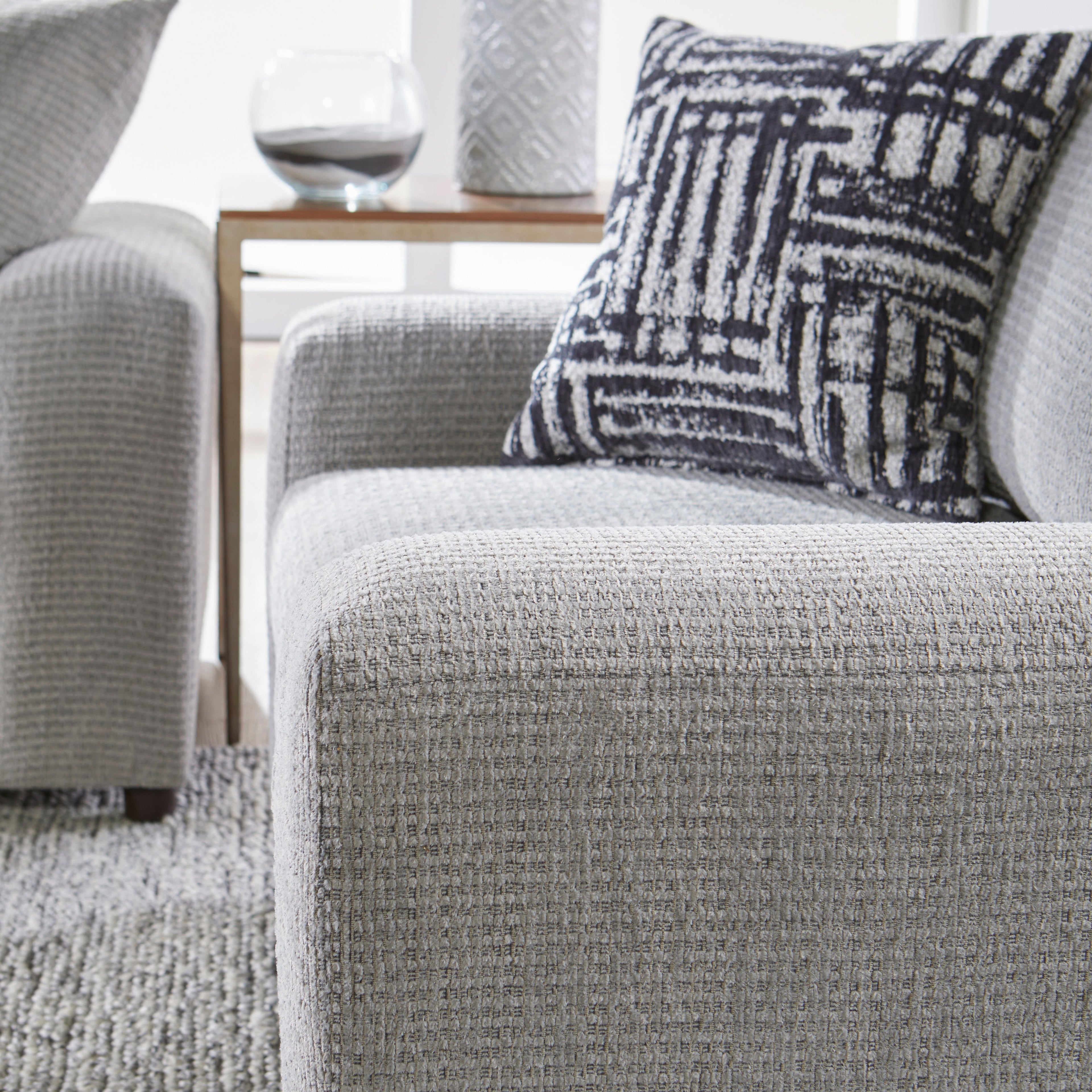 Shadow Gray Chaise Sectional Sofa