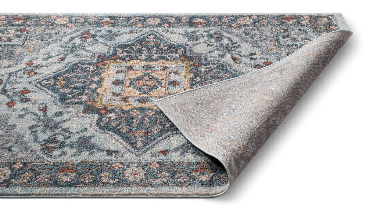 Cleo Blue Modern Vintage Rug: 5'3 x 7'3