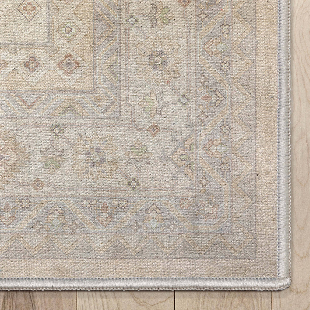 Nicosia Vintage Tribal Medallion Beige Flat-Weave Rug: Rectangular / 9'10 x 13'