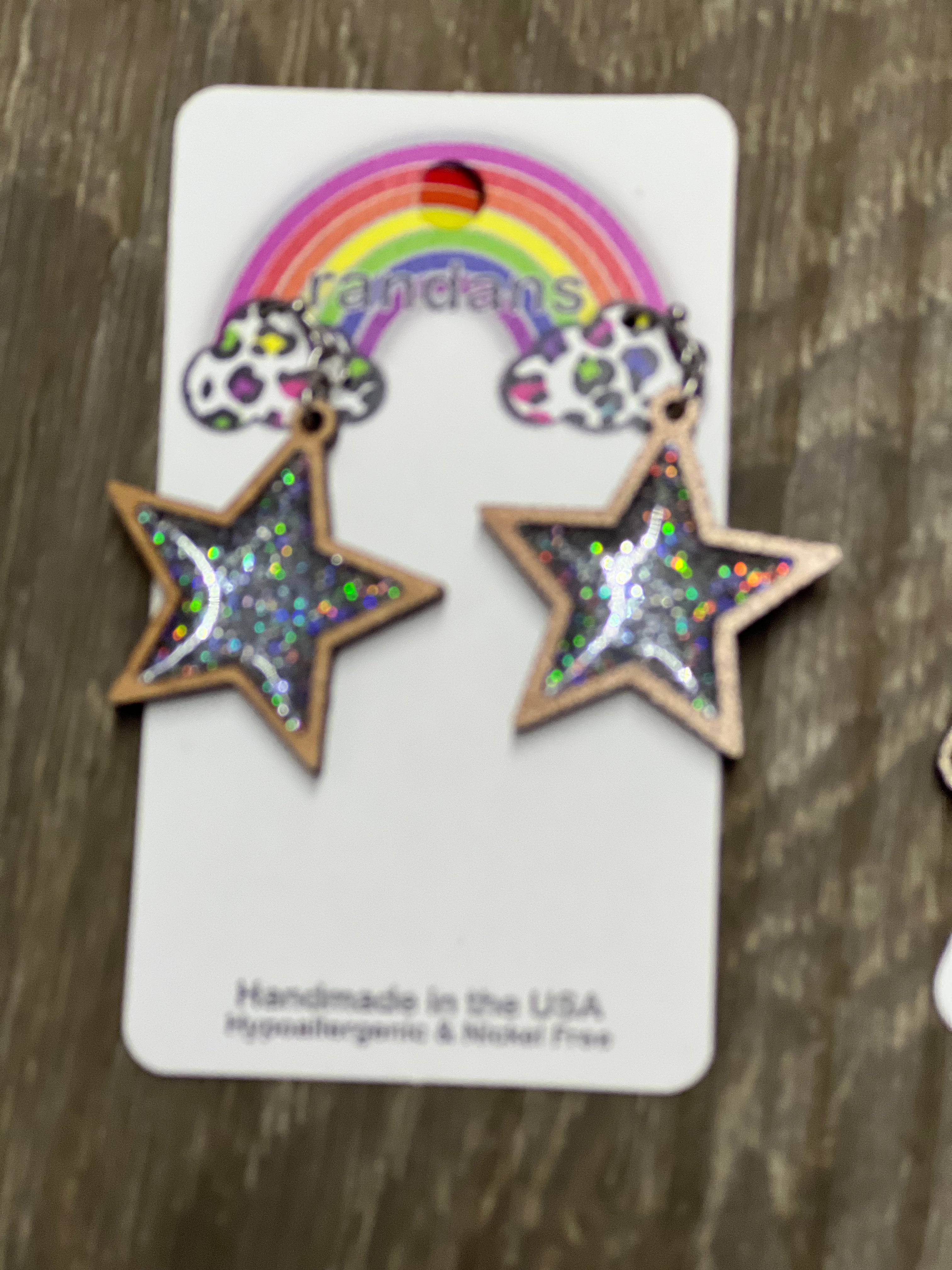 Resin glitter earrings